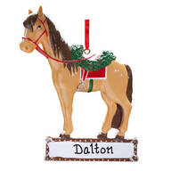 Personalized Horse with Saddle Ornament