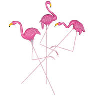 Flamingo Planter Stakes, Set of 3 by Fox River Creations™