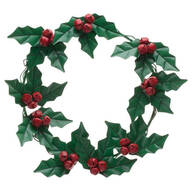 Holly and Berries Metal Wreath by Fox River Creations™