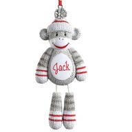 Personalized Sock Monkey Ornament