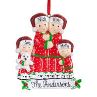 Personalized Family in Pajamas Ornament