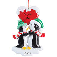 Personalized Penguin Couple Ornament