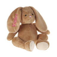 Personalized Brown Plush Bunny