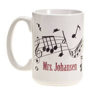 Personalized Musical Notes Mug