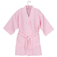 Pink Short Waffle Robe, XL-XXL