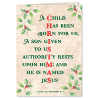 Personalized Good News Christmas Card Set of 20