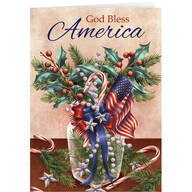 Patriotic Blessing Bookmark Christmas Card Set of 20