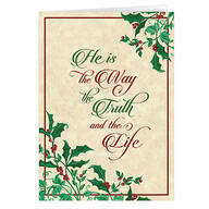 Personalized He is the Way Christmas Card Set of 20