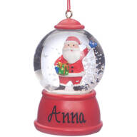Personalized Santa Waterglobe Ornament