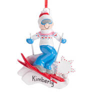 Personalized Skier Ornament