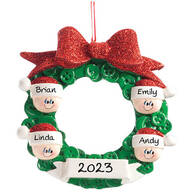 Personalized Wreath Family Ornament