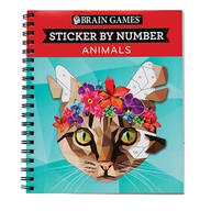 Brain Games™ "Animals" Sticker By Number Book
