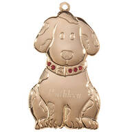 Personalized Brass Birthstone Dog Ornament