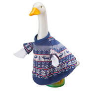 Blue and White Sweater Goose Outfit