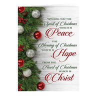 Peace, Hope, Christ Christmas Card Set of 20