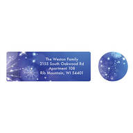 Personalized Winter Snow Globe Address Labels & Seals, Set of 20