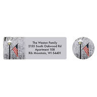 Personalized Patriotic Lamppost Address Labels & Seals 20