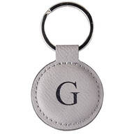 Personalized Leatherette Round Keychain