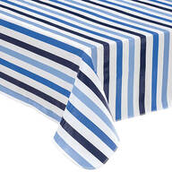 Blue Stripe Vinyl Table Cover by Home-Style Kitchen™