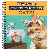 Brain Games® Sticker by Number Cats! Book