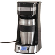 Programmable Single Cup Coffee Maker with Travel Cup