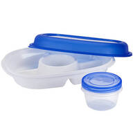 4-Section Covered Chip & Dip with Bonus 1-qt. Container