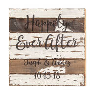 Personalized Happily Ever After Reclaimed Wood Sign by Sweet