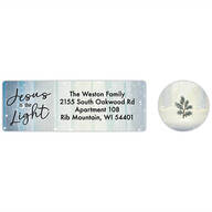 Personalized He is the Light Labels & Envelope Seals 20
