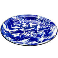 Blue Marble Enamelware 16" Platter by Home Marketplace
