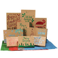 Kraft Boxes with Foil 10 Boxes & 20 Sheets of Tissue