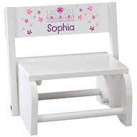 Personalized Children's White Princess Step Stool