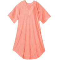 V Neck Coral Terry Caftan by Sawyer Creek