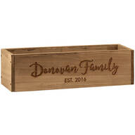 Personalized Wooden Planter Box, Family Name with Year