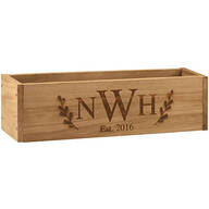 Personalized Wooden Planter Box, Monogram