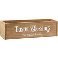 Personalized Wooden Planter Box, Easter Blessings
