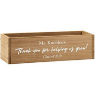 Personalized Wooden Planter Box, Helping Us Grow