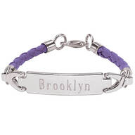 Personalized Purple Children's ID Bracelet