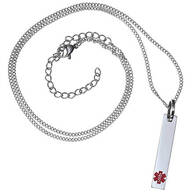 Personalized Medical ID Bar Necklace