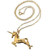 Personalized Children's Goldtone Unicorn Necklace