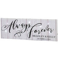 Personalized Always & Forever Lighted Canvas