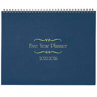 5 Year Calendar Diary 2022 2026 Blue