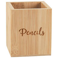Personalized Bamboo Pen and Pencil Holder