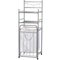 Brushed Nickel Tower with Hamper