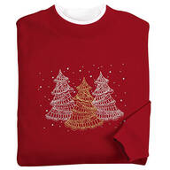 Embellished Winter Tree Scene Sweatshirt by Sawyer Creek™
