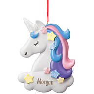 Personalized Unicorn Ornament