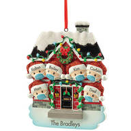 Personalized Family in Masks Ornament