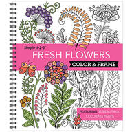 Simple 1-2-3™ Fresh Flowers Color & Frame Book