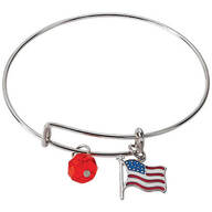 Patriotic Adjustable Charm Bracelet