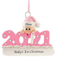 Personalized 2021 Baby's First Christmas Ornament