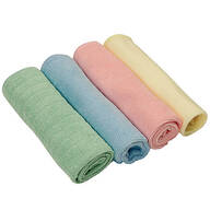 Multi-Texture Microfiber Cleaning Cloths, Set of 4